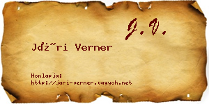 Jári Verner névjegykártya